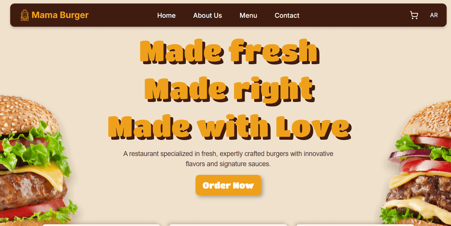 MAMA Burger Project Image